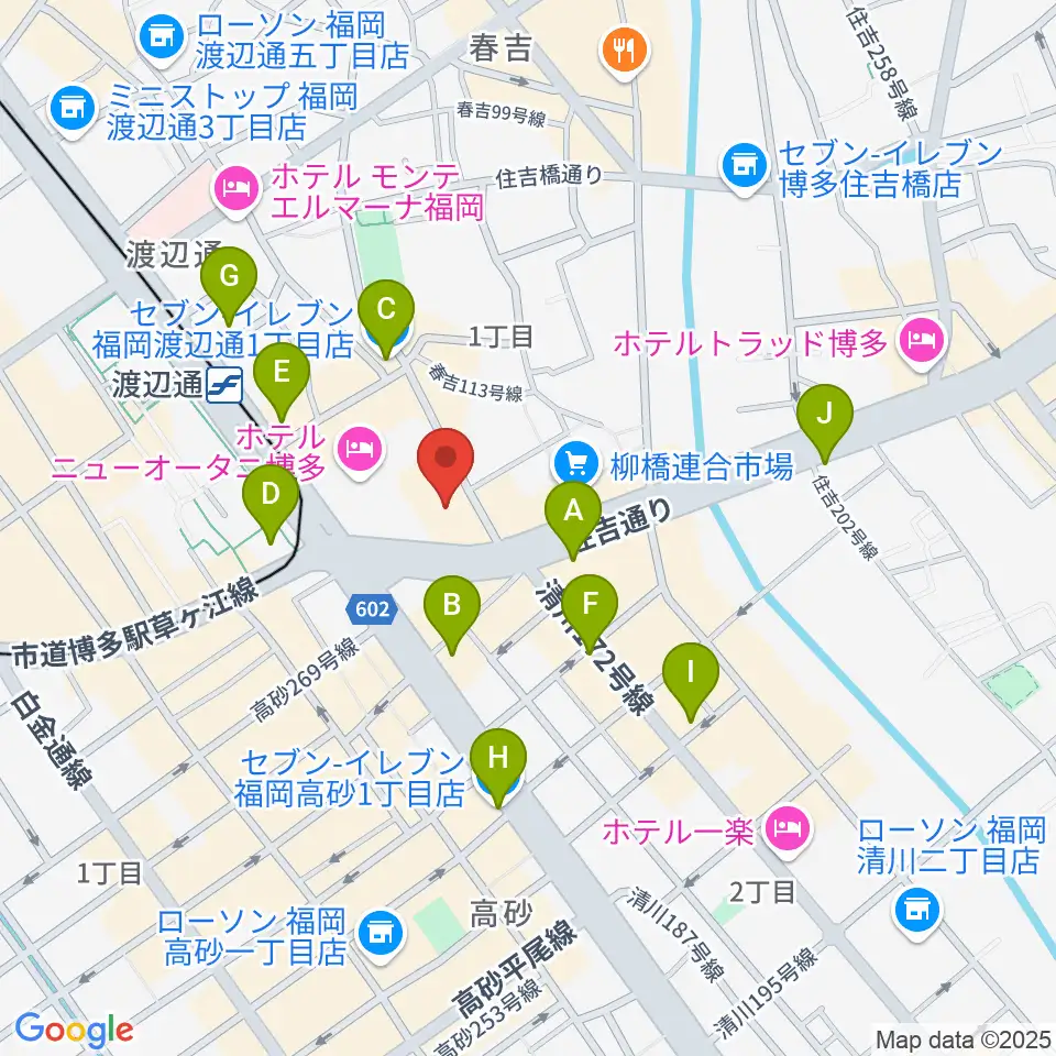 福岡HEACON LABO周辺のコンビニエンスストア一覧地図
