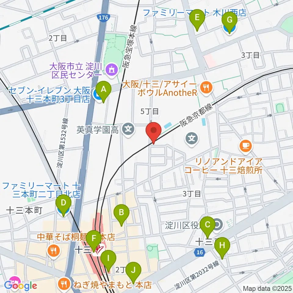 Lan Music Studio周辺のコンビニエンスストア一覧地図