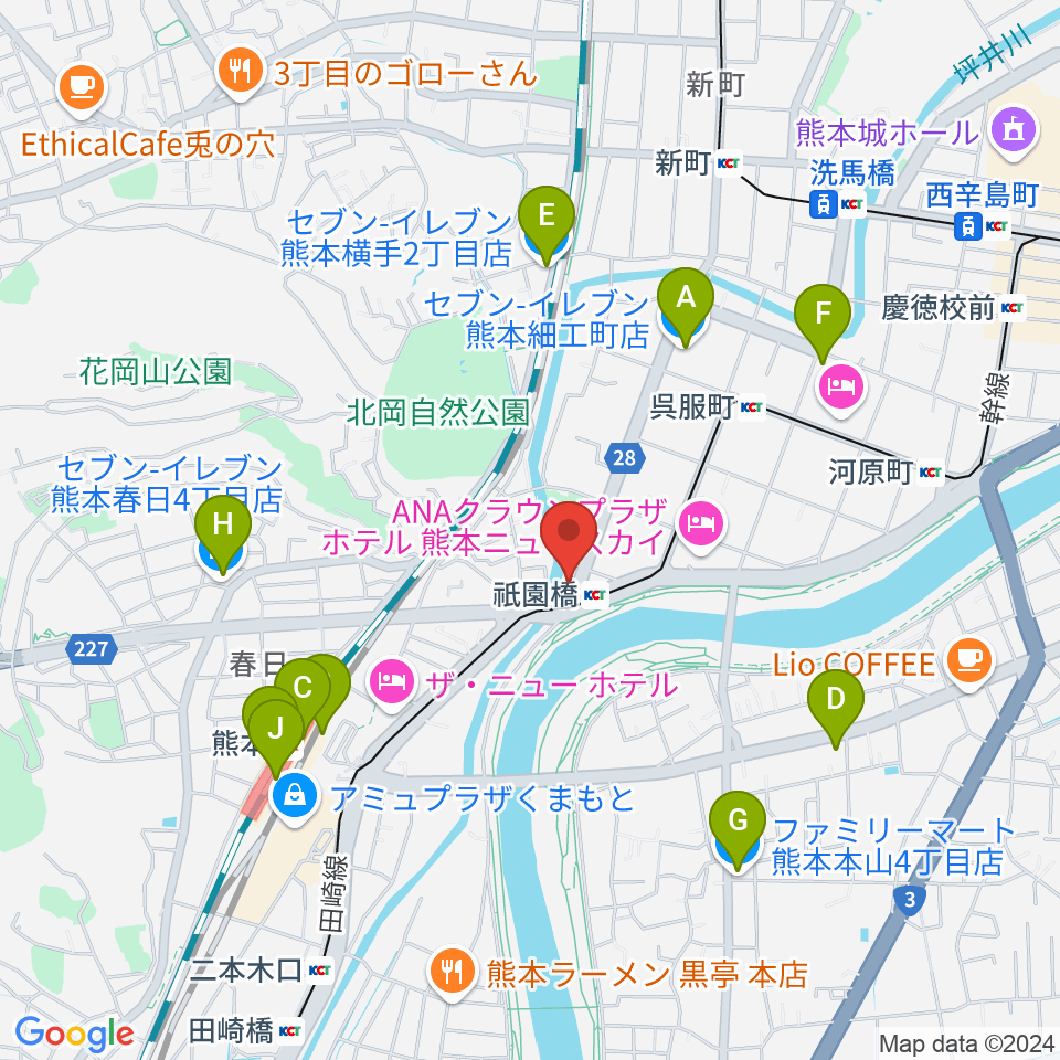 KAZ Guitar Music School周辺のコンビニエンスストア一覧地図