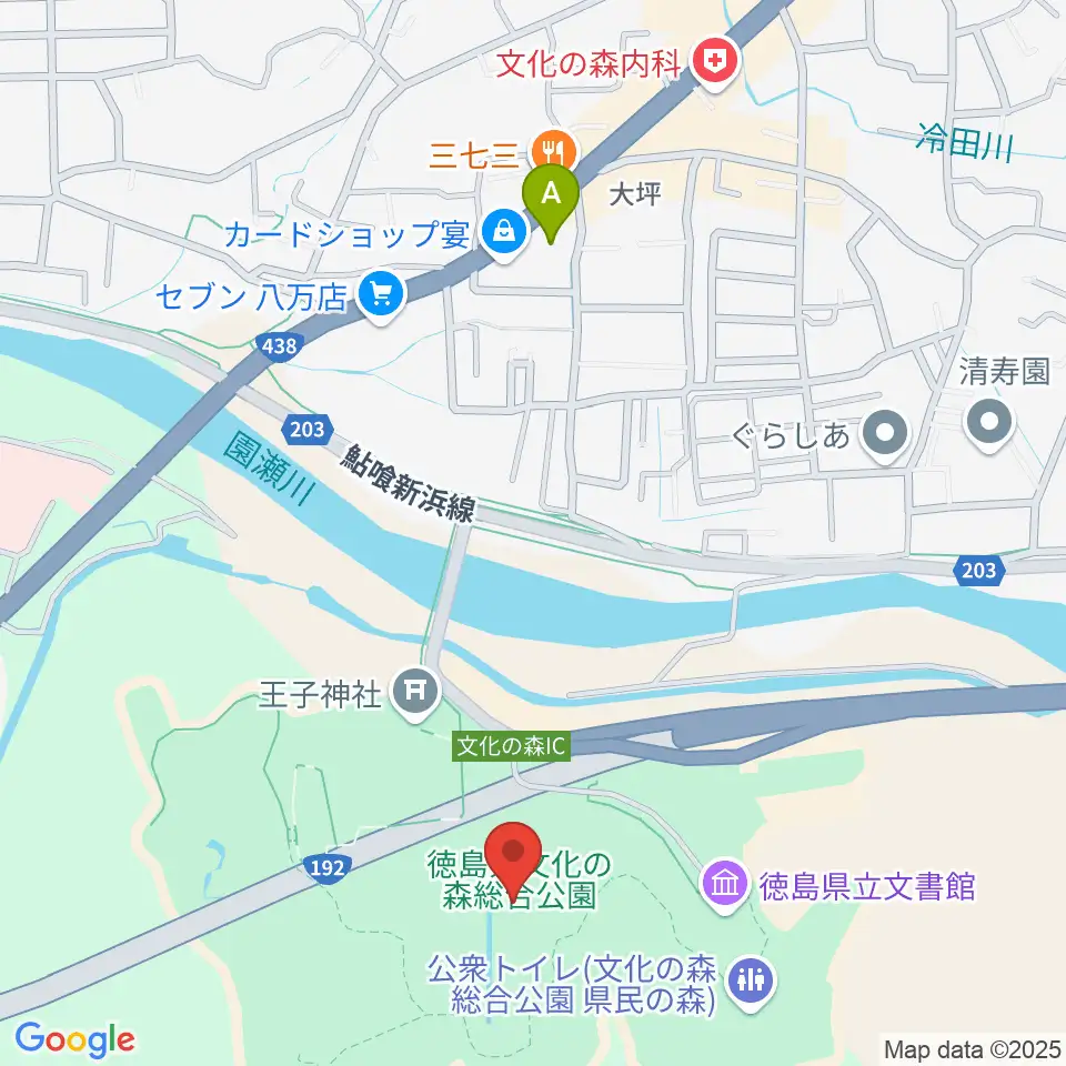 徳島県立近代美術館周辺のコンビニエンスストア一覧地図