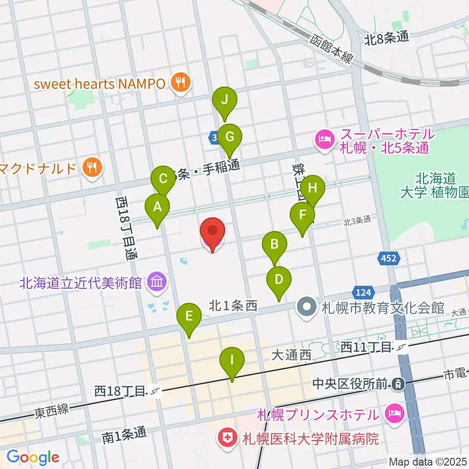 mima 北海道立三岸好太郎美術館周辺のコンビニエンスストア一覧地図