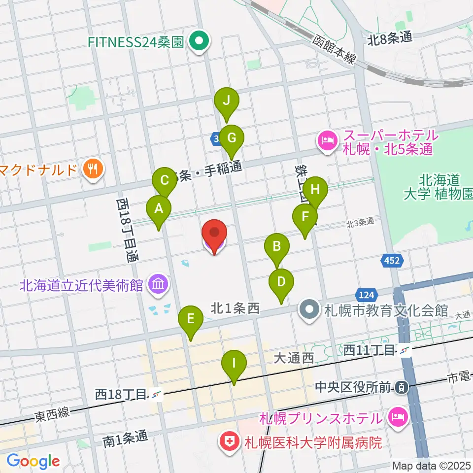 mima 北海道立三岸好太郎美術館周辺のコンビニエンスストア一覧地図