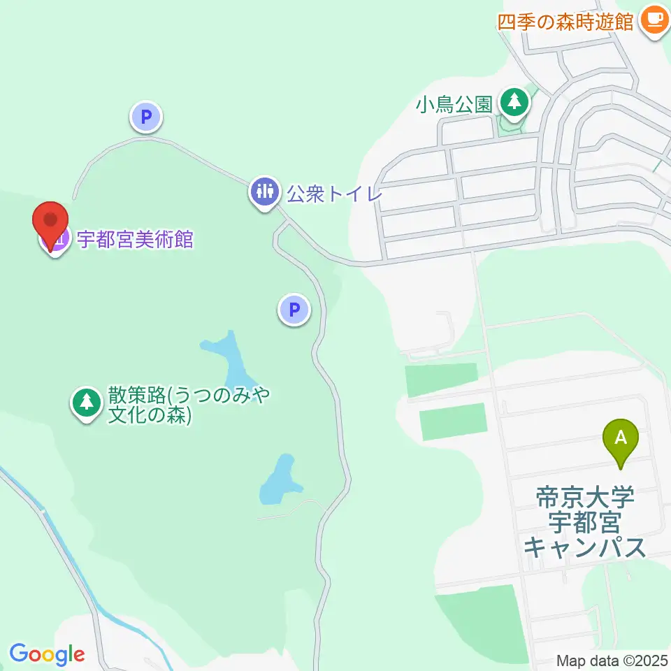 宇都宮美術館周辺のコンビニエンスストア一覧地図
