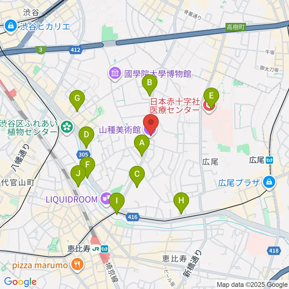 山種美術館周辺のコンビニエンスストア一覧地図