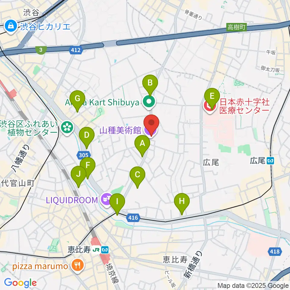 山種美術館周辺のコンビニエンスストア一覧地図