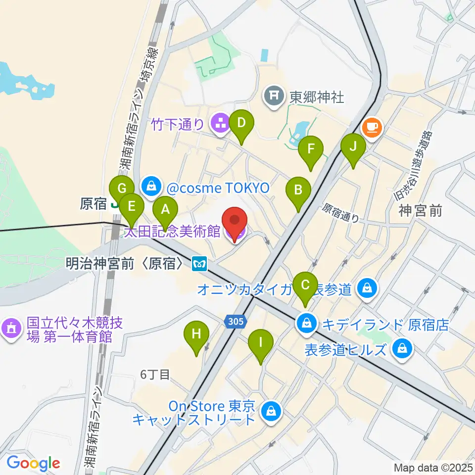 太田記念美術館周辺のコンビニエンスストア一覧地図