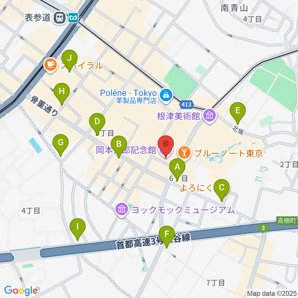 岡本太郎記念館周辺のコンビニエンスストア一覧地図