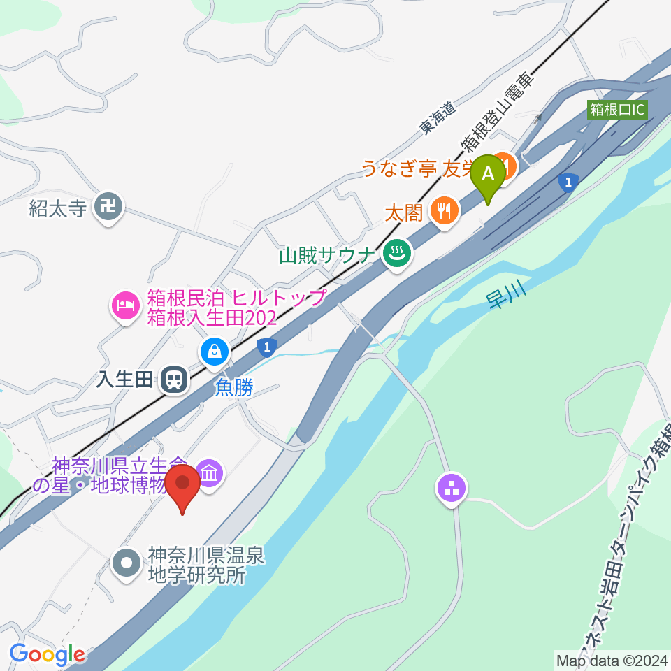 神奈川県立生命の星・地球博物館周辺のコンビニエンスストア一覧地図