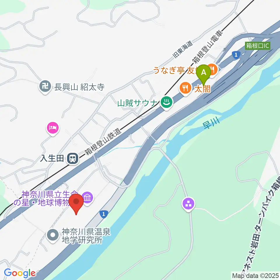神奈川県立生命の星・地球博物館周辺のコンビニエンスストア一覧地図
