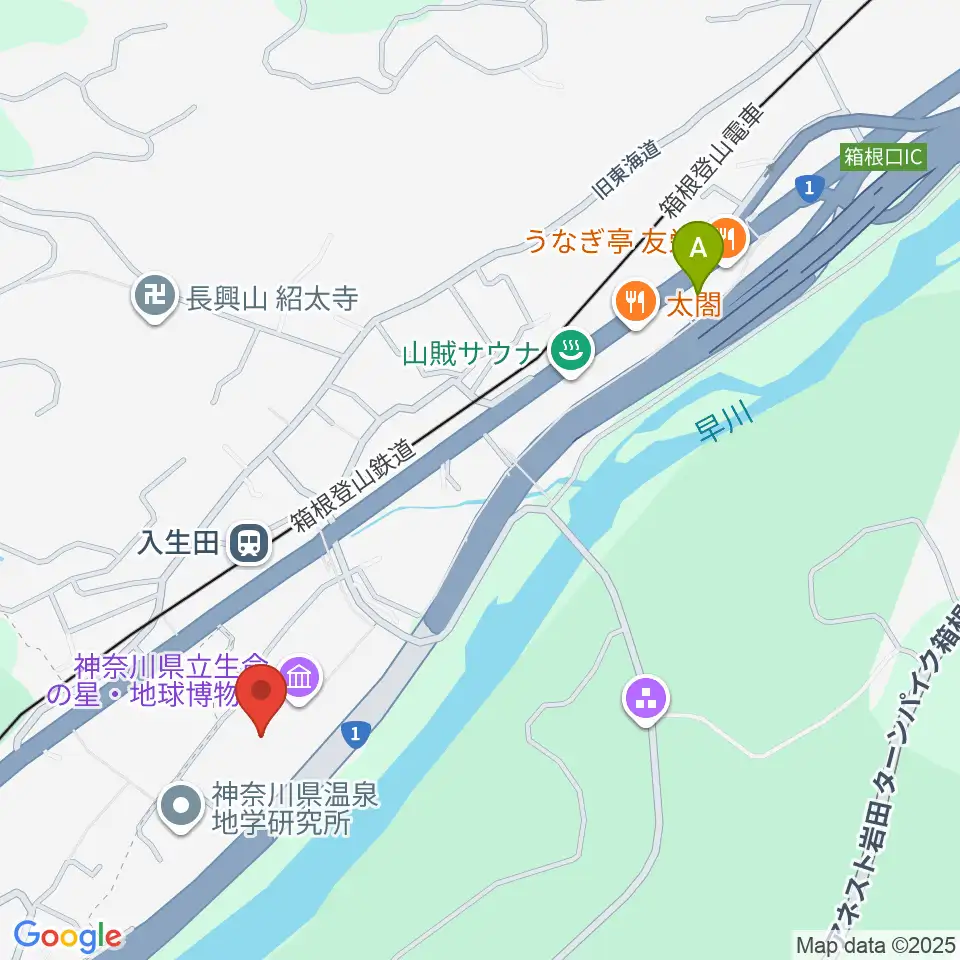 神奈川県立生命の星・地球博物館周辺のコンビニエンスストア一覧地図