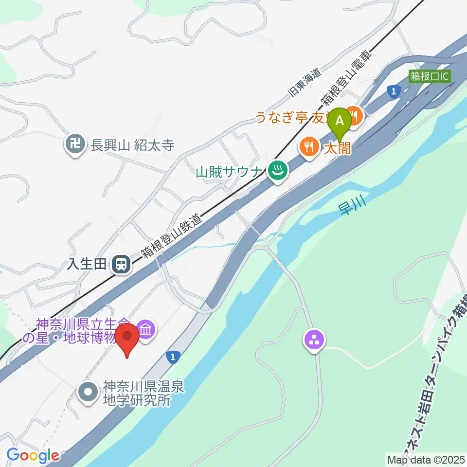 神奈川県立生命の星・地球博物館周辺のコンビニエンスストア一覧地図