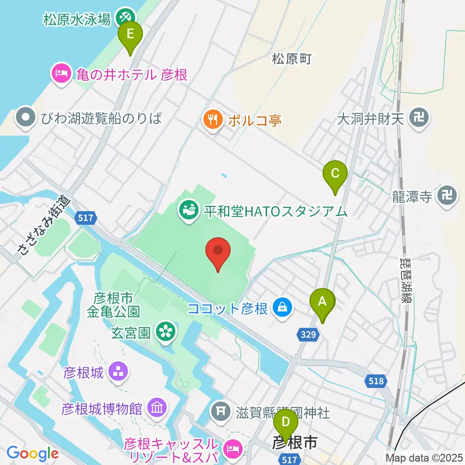 HPLベースボールパーク周辺のコンビニエンスストア一覧地図
