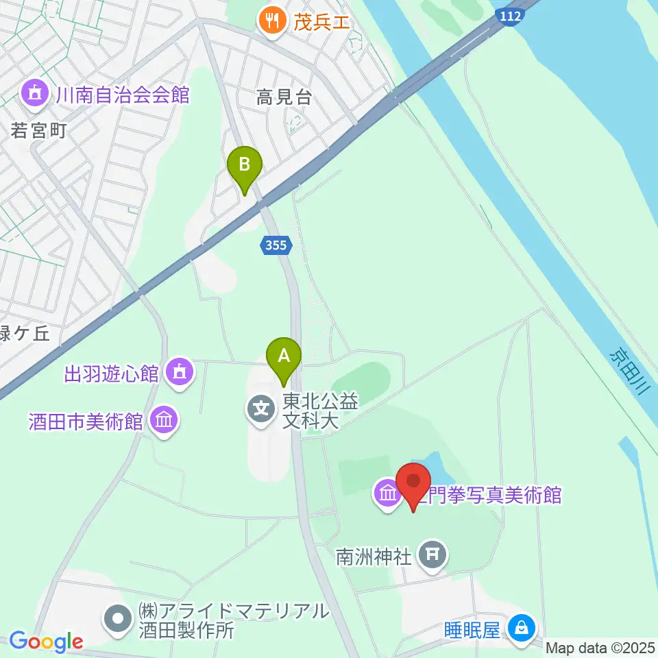 土門拳記念館 周辺のコンビニエンスストア一覧地図