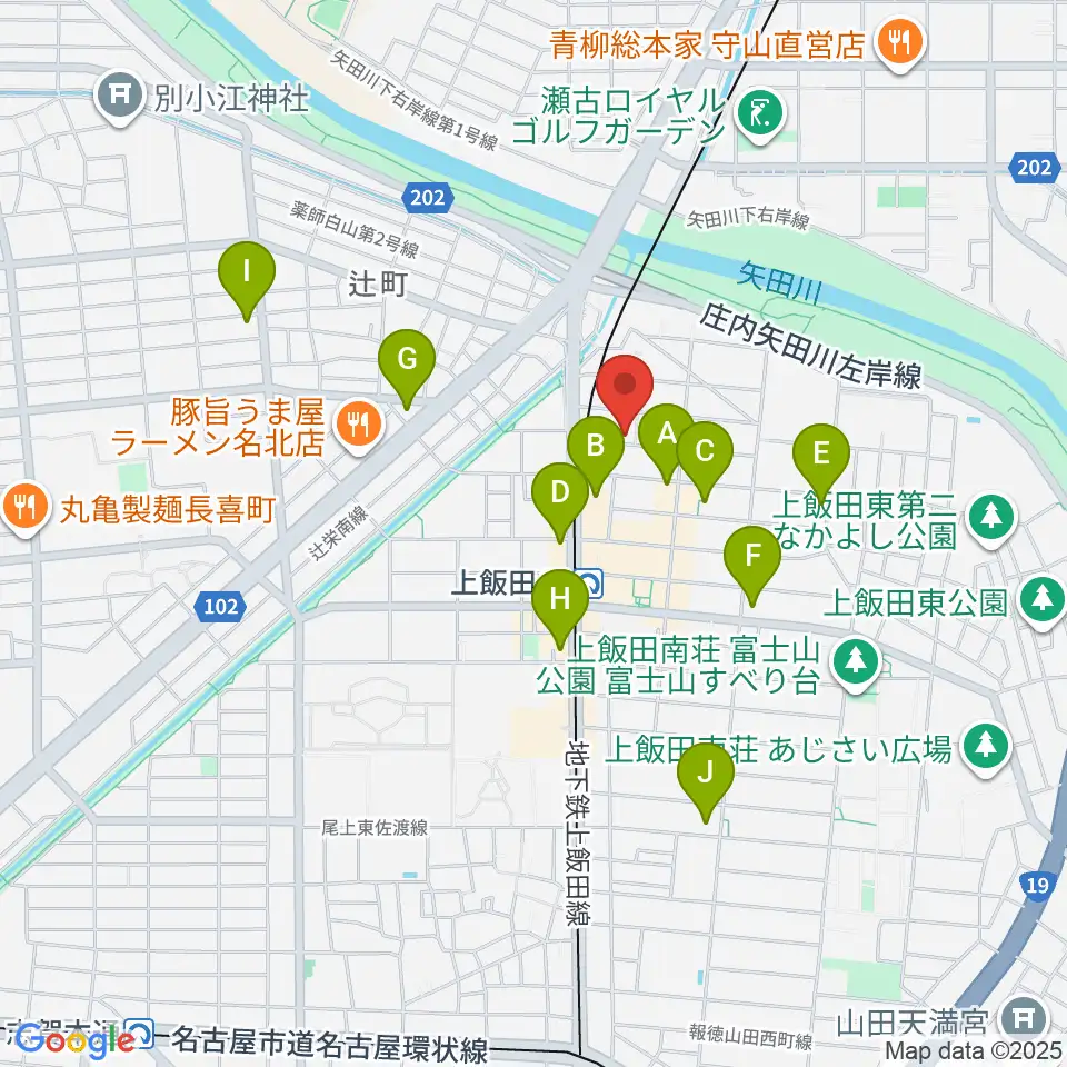 リアラウンズ周辺のコンビニエンスストア一覧地図