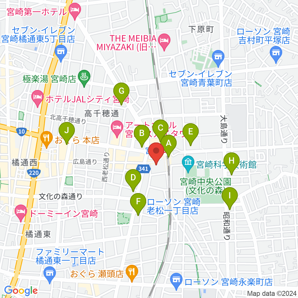 ワンダーアティックシネマ周辺のコンビニエンスストア一覧地図