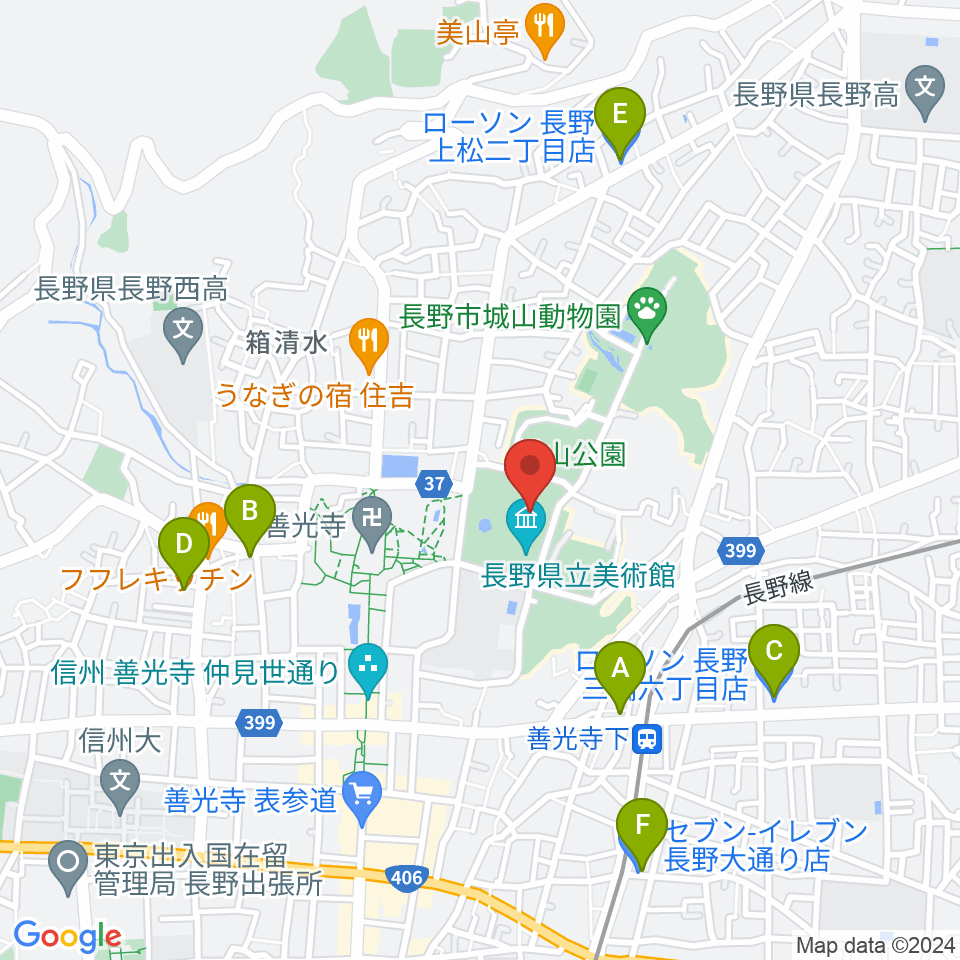 東山魁夷館周辺のコンビニエンスストア一覧地図