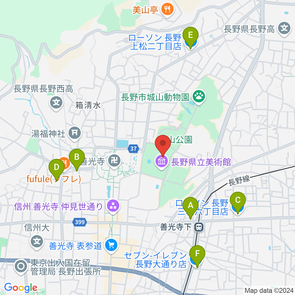 東山魁夷館周辺のコンビニエンスストア一覧地図