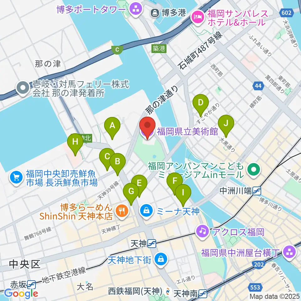 福岡県立美術館周辺のコンビニエンスストア一覧地図