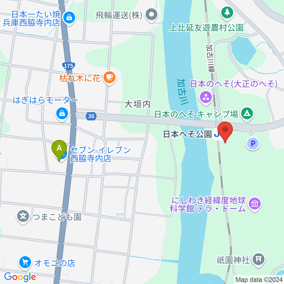 西脇市岡之山美術館周辺のコンビニエンスストア一覧地図