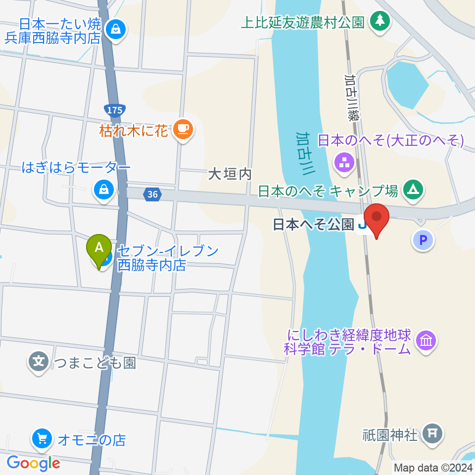 西脇市岡之山美術館周辺のコンビニエンスストア一覧地図