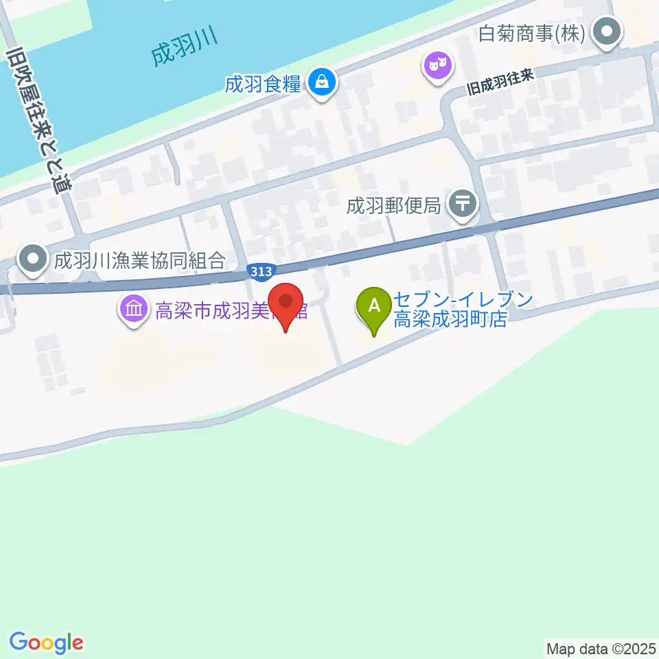高梁市成羽複合施設たいこまるプラザ周辺のコンビニエンスストア一覧地図