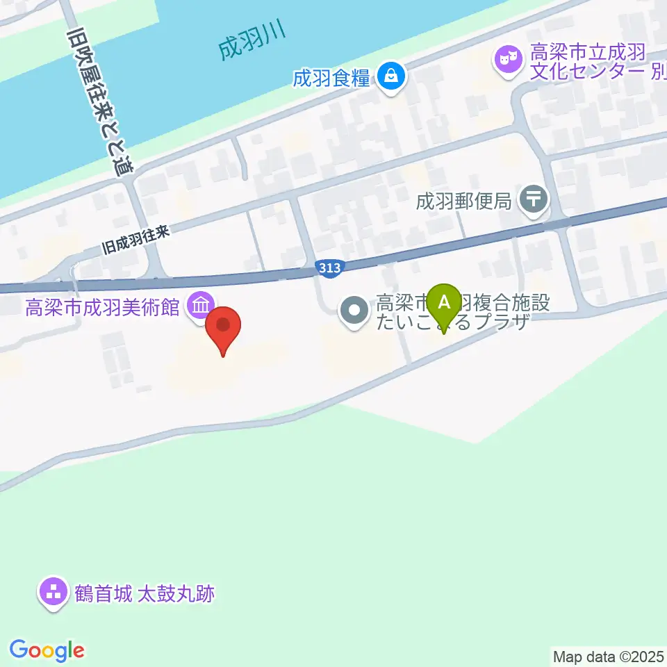 高梁市成羽美術館周辺のコンビニエンスストア一覧地図