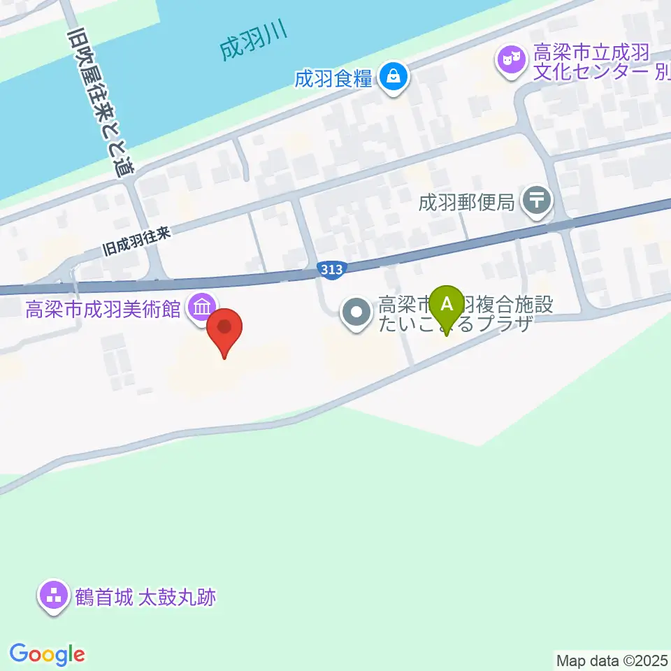 高梁市成羽美術館周辺のコンビニエンスストア一覧地図