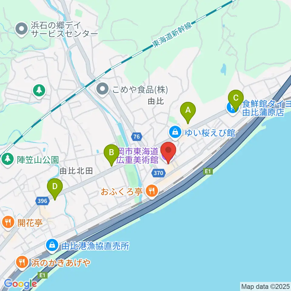 東海道広重美術館周辺のコンビニエンスストア一覧地図