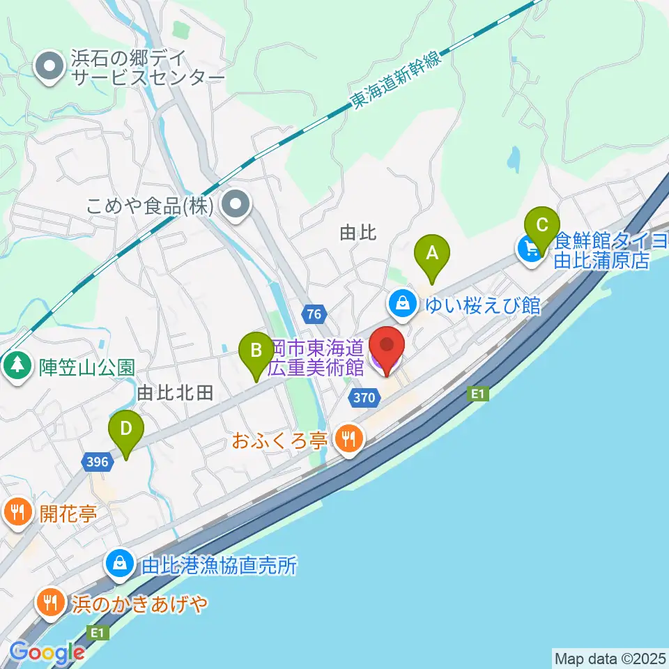 東海道広重美術館周辺のコンビニエンスストア一覧地図