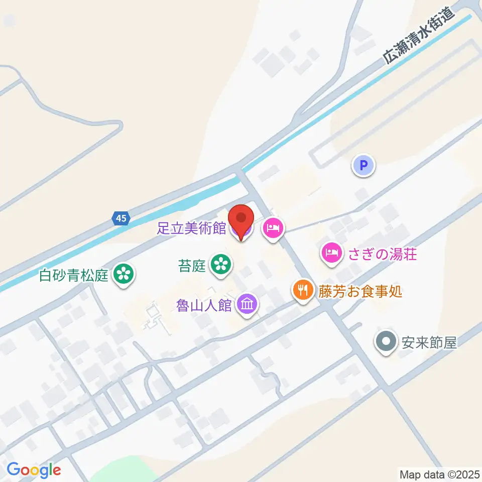 足立美術館周辺のコンビニエンスストア一覧地図