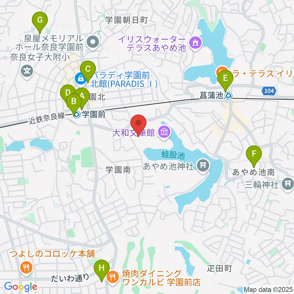 大和文華館周辺のコンビニエンスストア一覧地図