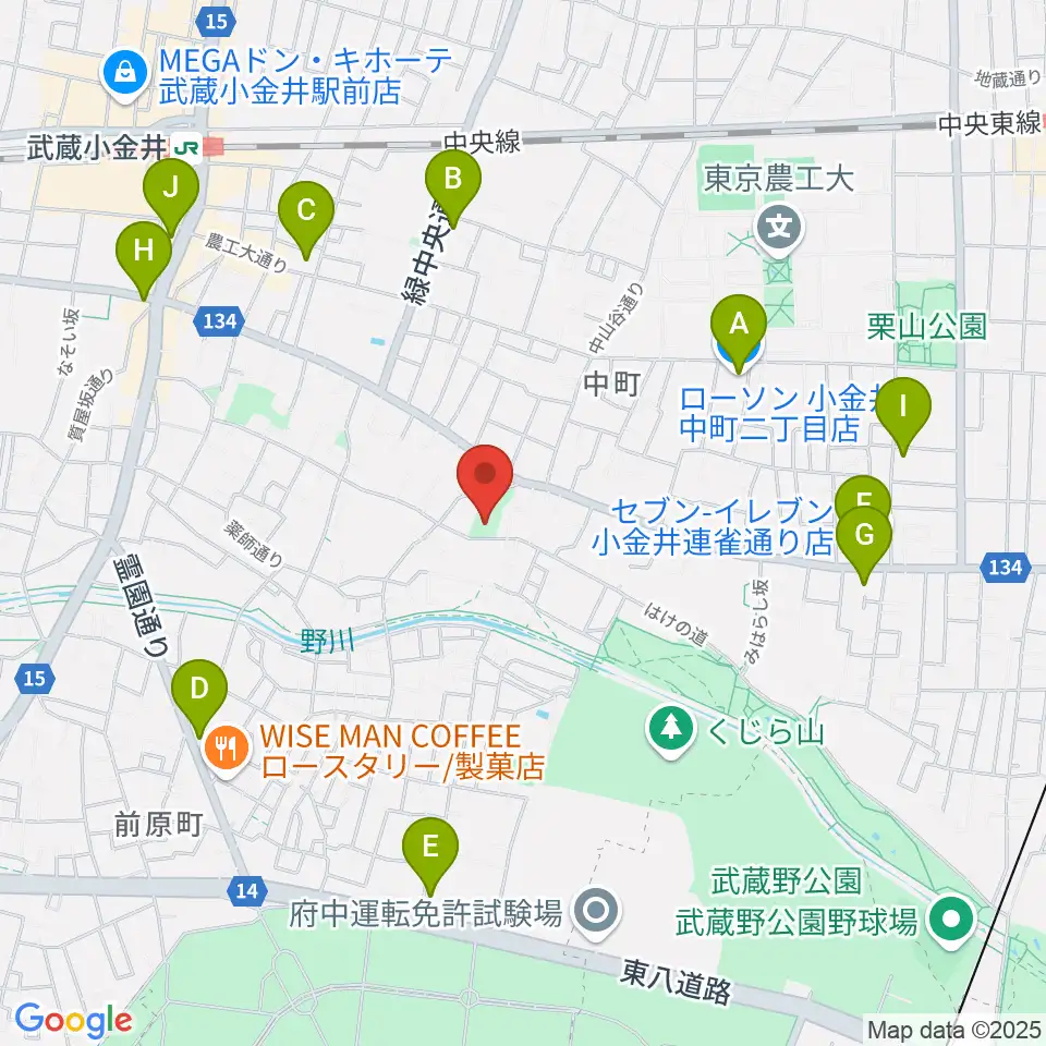 はけの森美術館周辺のコンビニエンスストア一覧地図