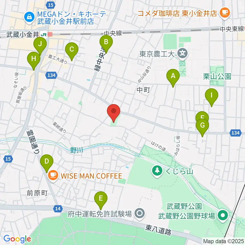 はけの森美術館周辺のコンビニエンスストア一覧地図