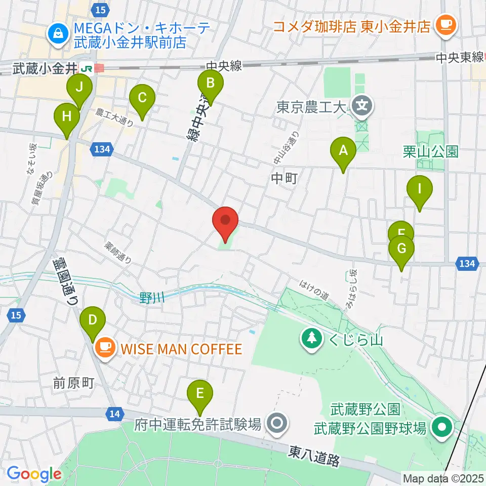 はけの森美術館周辺のコンビニエンスストア一覧地図