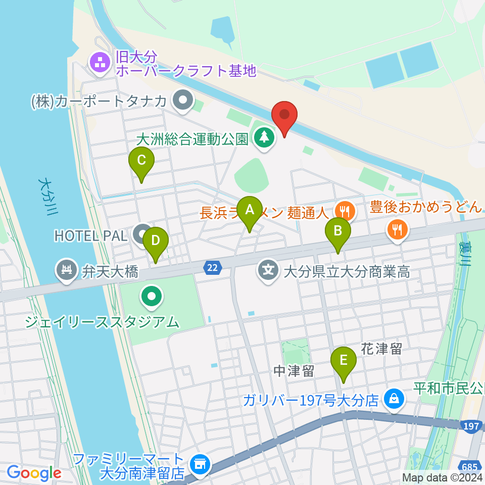 サイクルショップコダマ大洲アリーナ周辺のコンビニエンスストア一覧地図