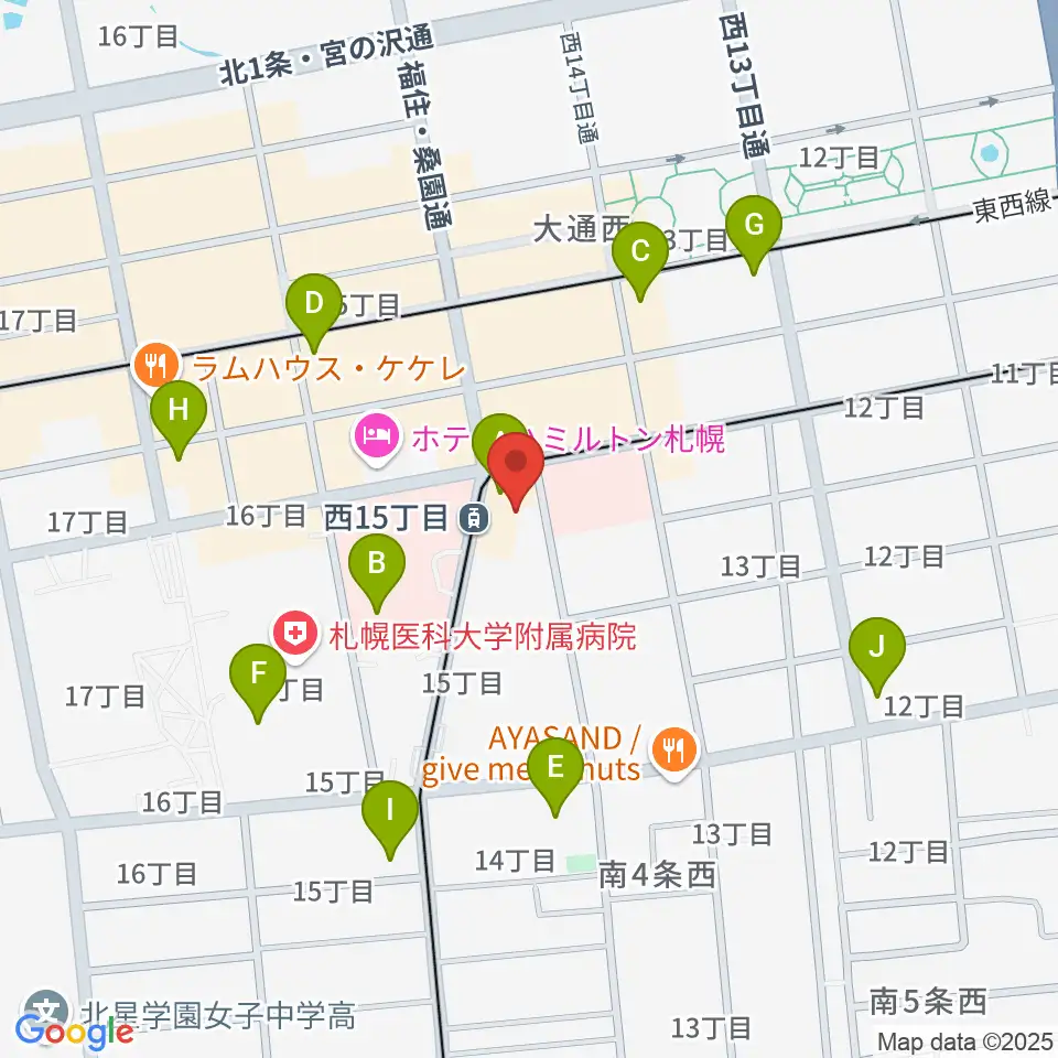 ウィステリアホール周辺のコンビニエンスストア一覧地図
