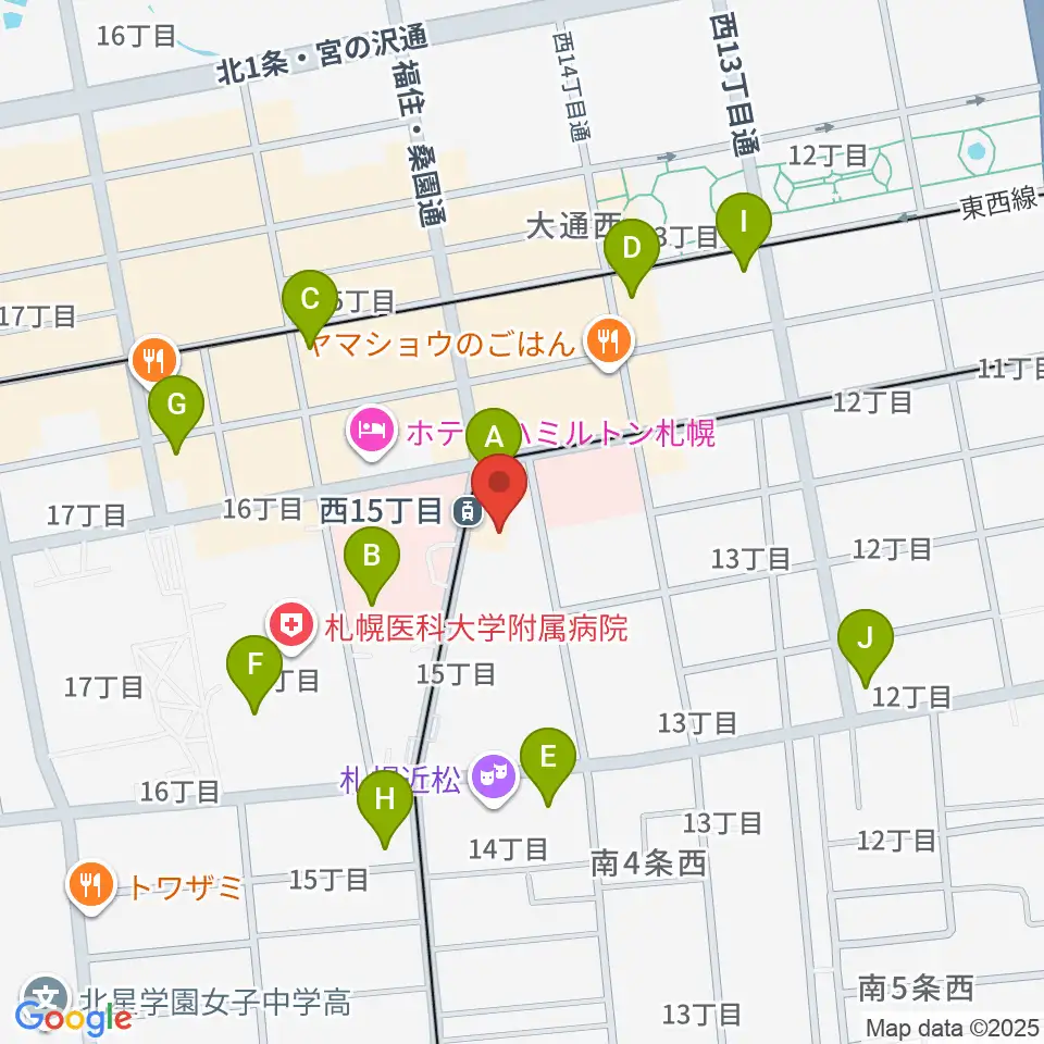 ウィステリアホール周辺のコンビニエンスストア一覧地図
