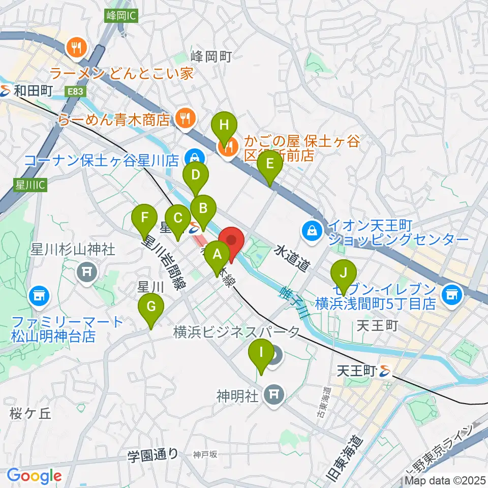 横浜市保土ケ谷公会堂周辺のコンビニエンスストア一覧地図