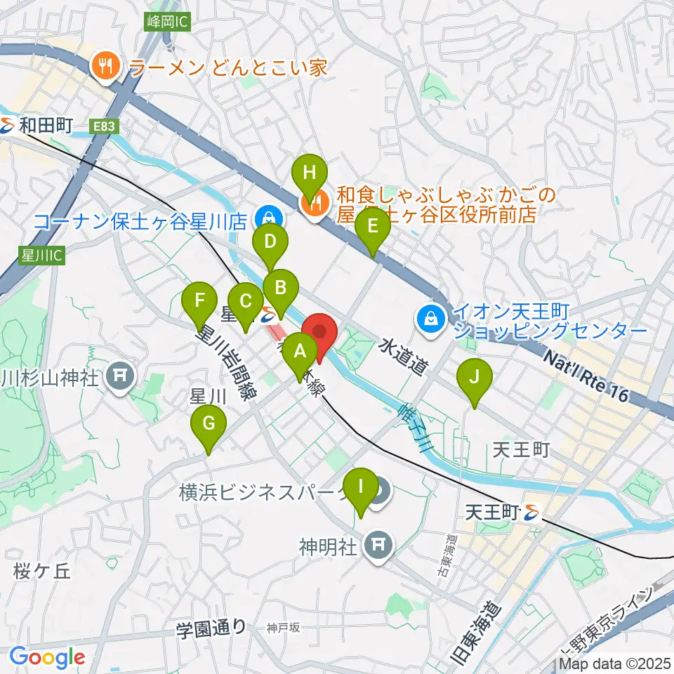 横浜市保土ケ谷公会堂周辺のコンビニエンスストア一覧地図