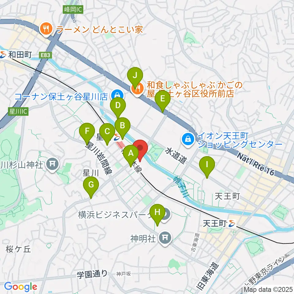 横浜市保土ケ谷公会堂周辺のコンビニエンスストア一覧地図