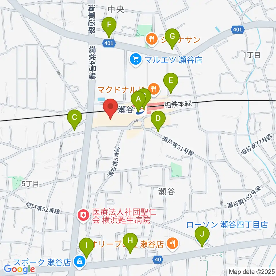 瀬谷区民文化センターあじさいプラザ周辺のコンビニエンスストア一覧地図