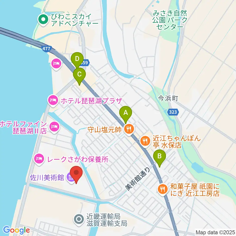 佐川美術館周辺のコンビニエンスストア一覧地図