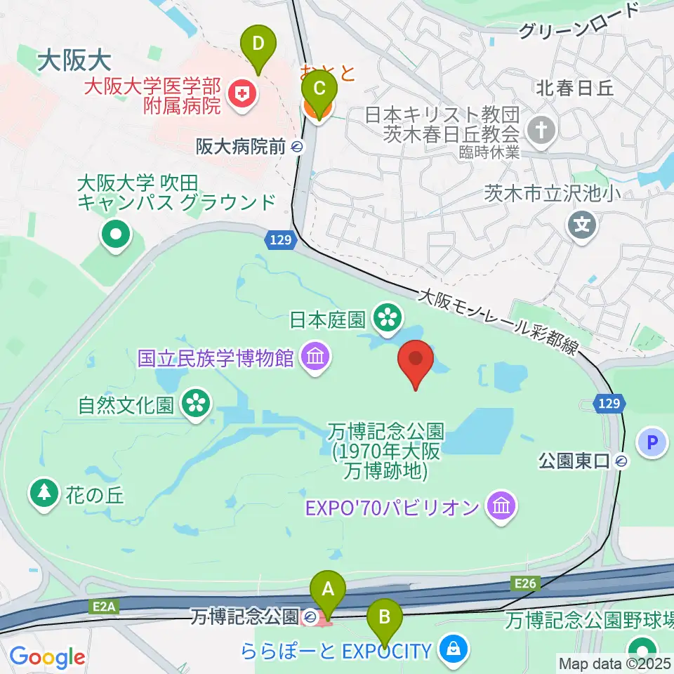 大阪日本民芸館周辺のコンビニエンスストア一覧地図