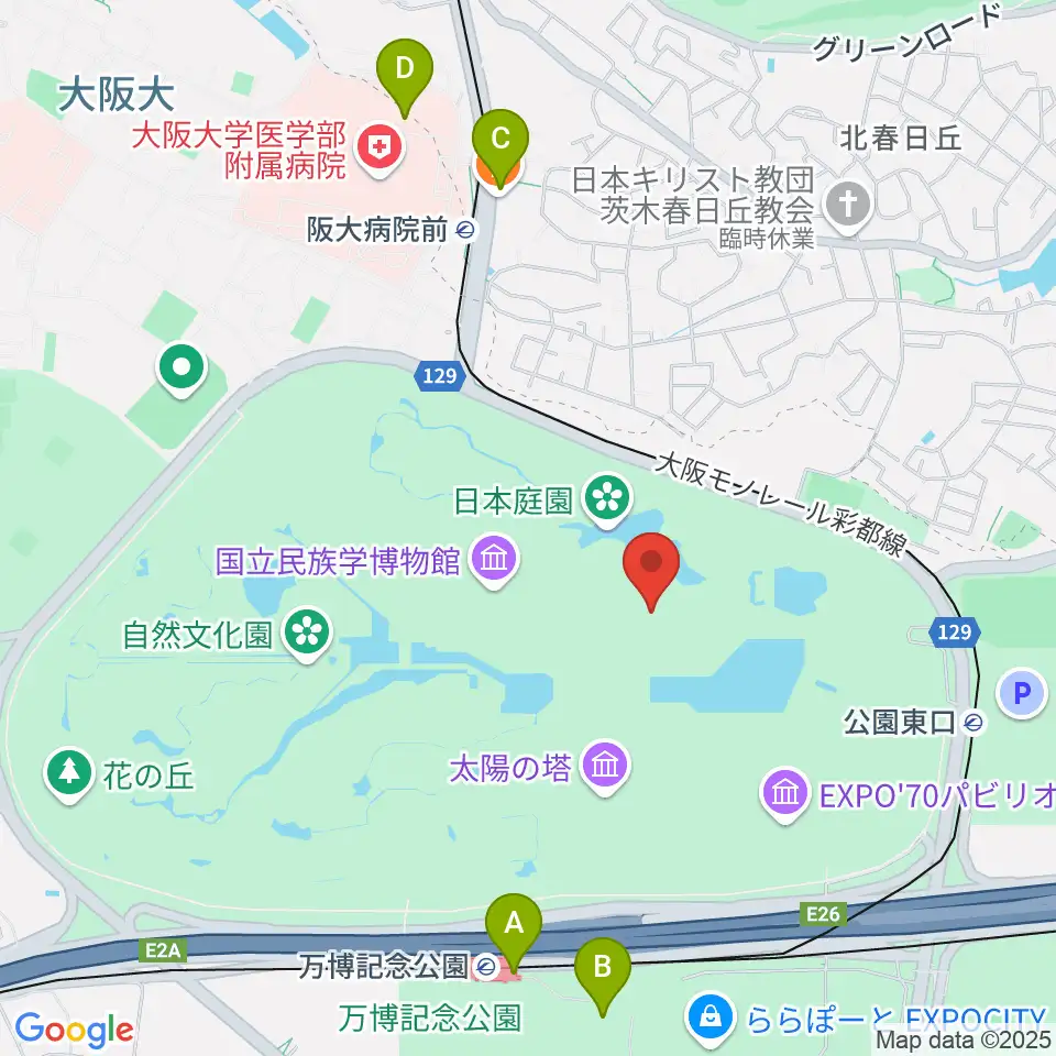 大阪日本民芸館周辺のコンビニエンスストア一覧地図