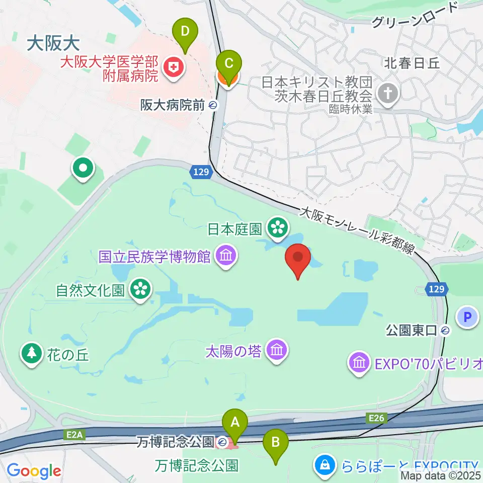 大阪日本民芸館周辺のコンビニエンスストア一覧地図