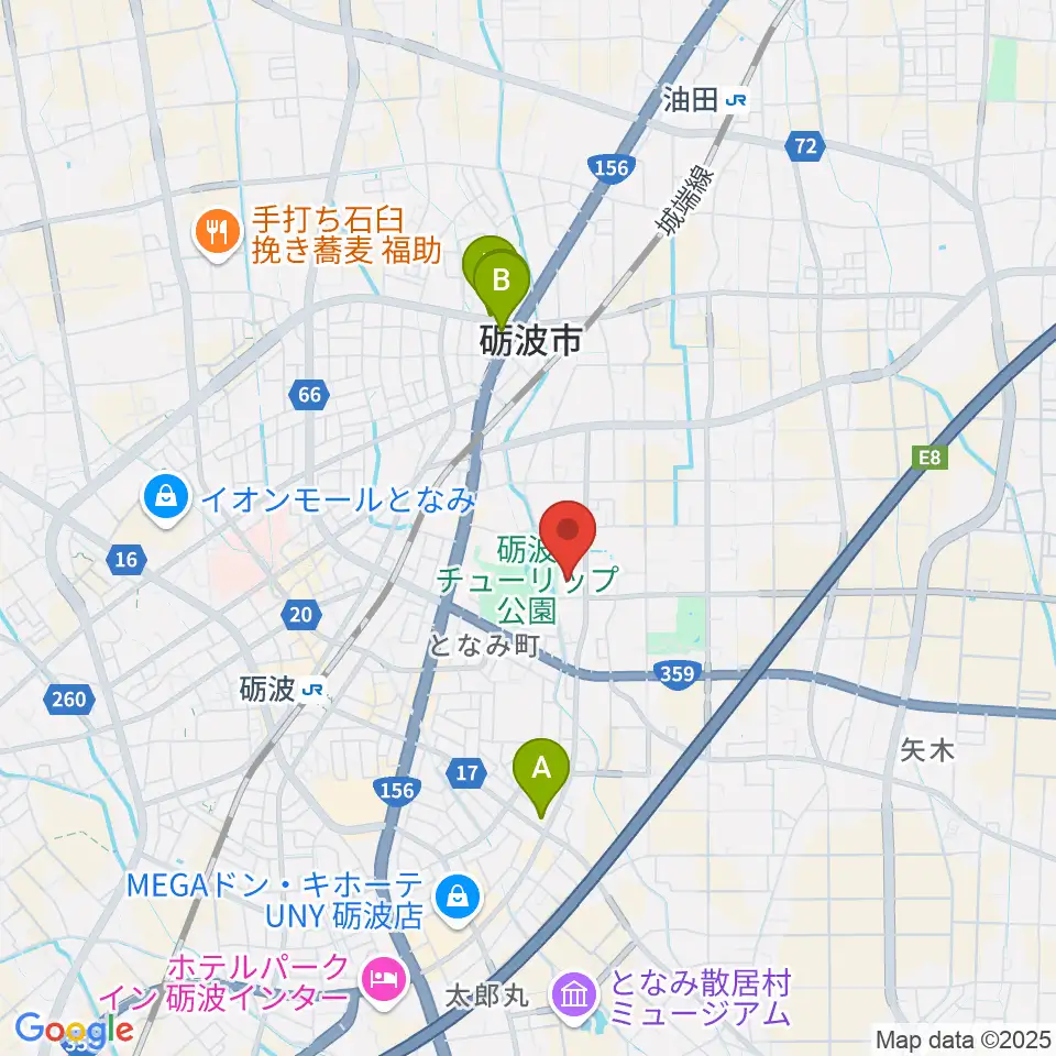 砺波市美術館周辺のコンビニエンスストア一覧地図