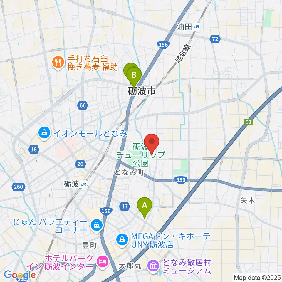砺波市美術館周辺のコンビニエンスストア一覧地図