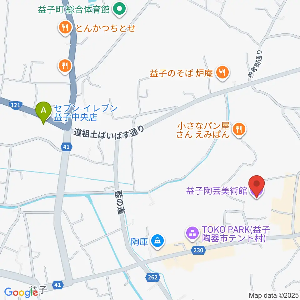 益子陶芸美術館周辺のコンビニエンスストア一覧地図