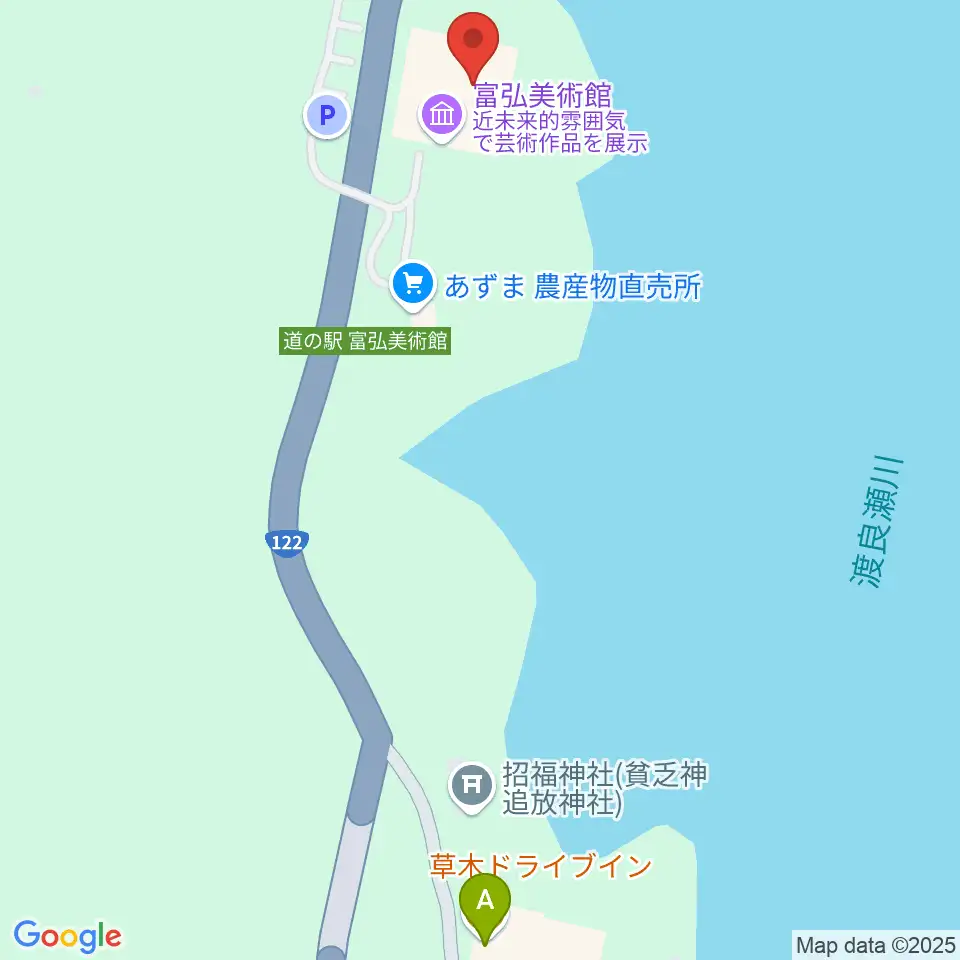 富弘美術館周辺のコンビニエンスストア一覧地図