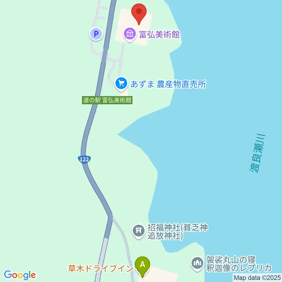 富弘美術館周辺のコンビニエンスストア一覧地図